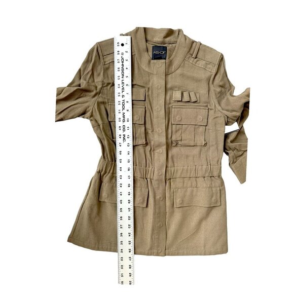 AS By DF Bullerproof Women Military Style Jacket S Khaki Olive NWT - Picture 6 of 7